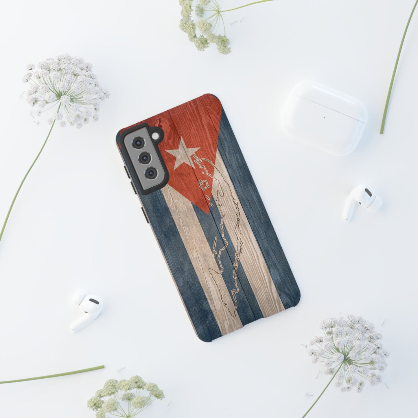 Phone Case Cuban Flag iPhone Case Protective Tough Cover Flag of Cuba Samsung Galaxy Cuban Pride Huawei P40 Lite Hard Plastic Back