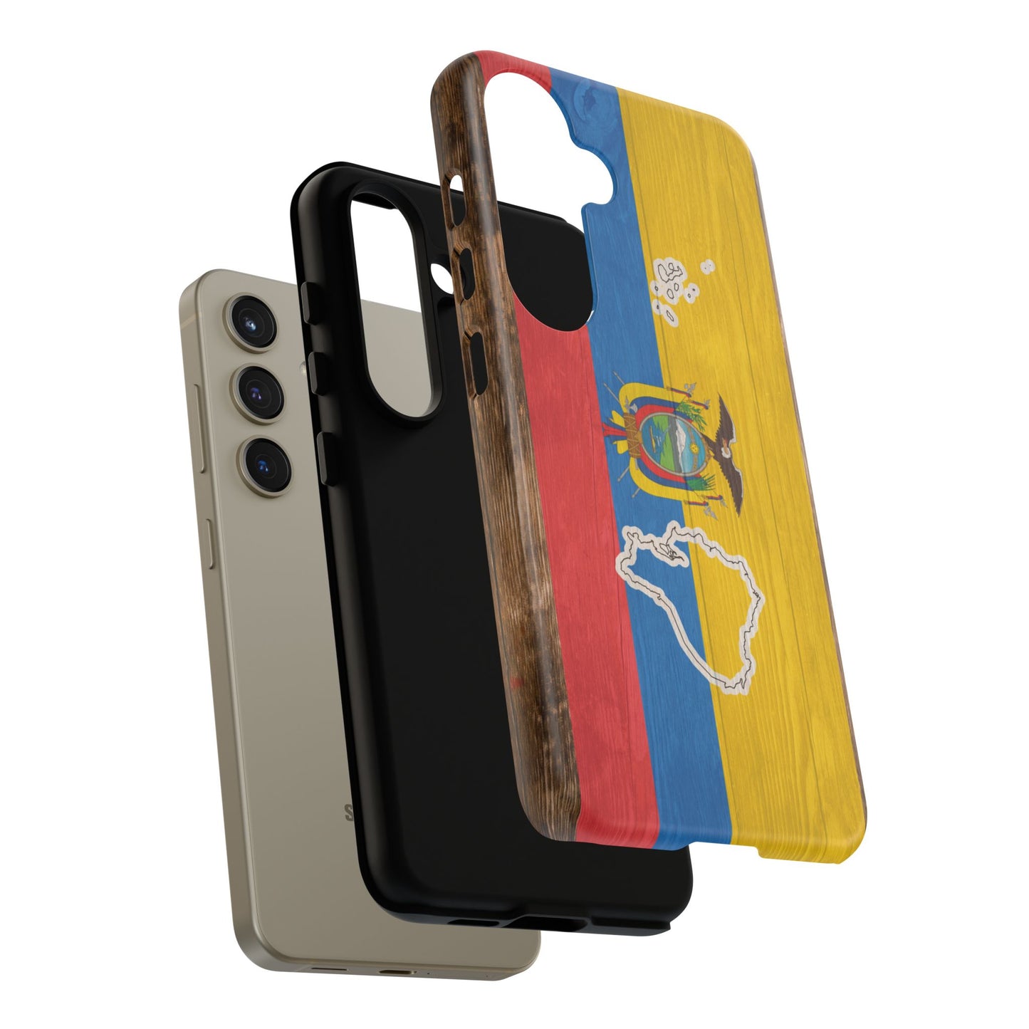 Ecuador Flag Phone Map Case Protective Tough Cover Flag of Ecuador Samsung Ecuadorian Pride Hard Plastic Back Ecuadorian Flag Cover