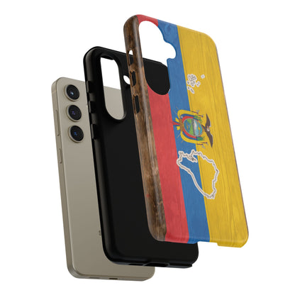 Ecuador Flag Phone Map Case Protective Tough Cover Flag of Ecuador Samsung Ecuadorian Pride Hard Plastic Back Ecuadorian Flag Cover