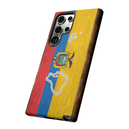 Ecuador Flag Phone Map Case Protective Tough Cover Flag of Ecuador Samsung Ecuadorian Pride Hard Plastic Back Ecuadorian Flag Cover