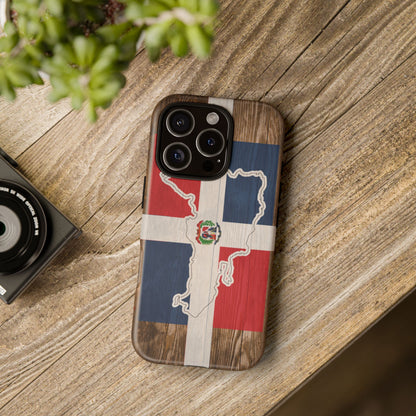 Dominican Republic Flag Phone Map Case Protective Tough Cover Flag of Dominican Pride Hard Plastic Back DR Flag Cover Dominicana