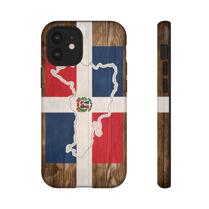 Dominican Republic Flag Phone Map Case Protective Tough Cover Flag of Dominican Pride Hard Plastic Back DR Flag Cover Dominicana
