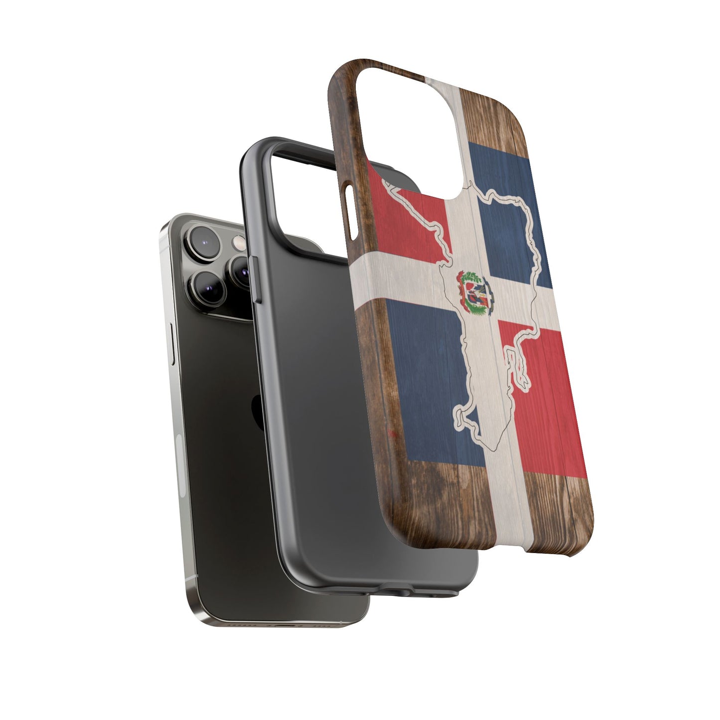 Dominican Republic Flag Phone Map Case Protective Tough Cover Flag of Dominican Pride Hard Plastic Back DR Flag Cover Dominicana