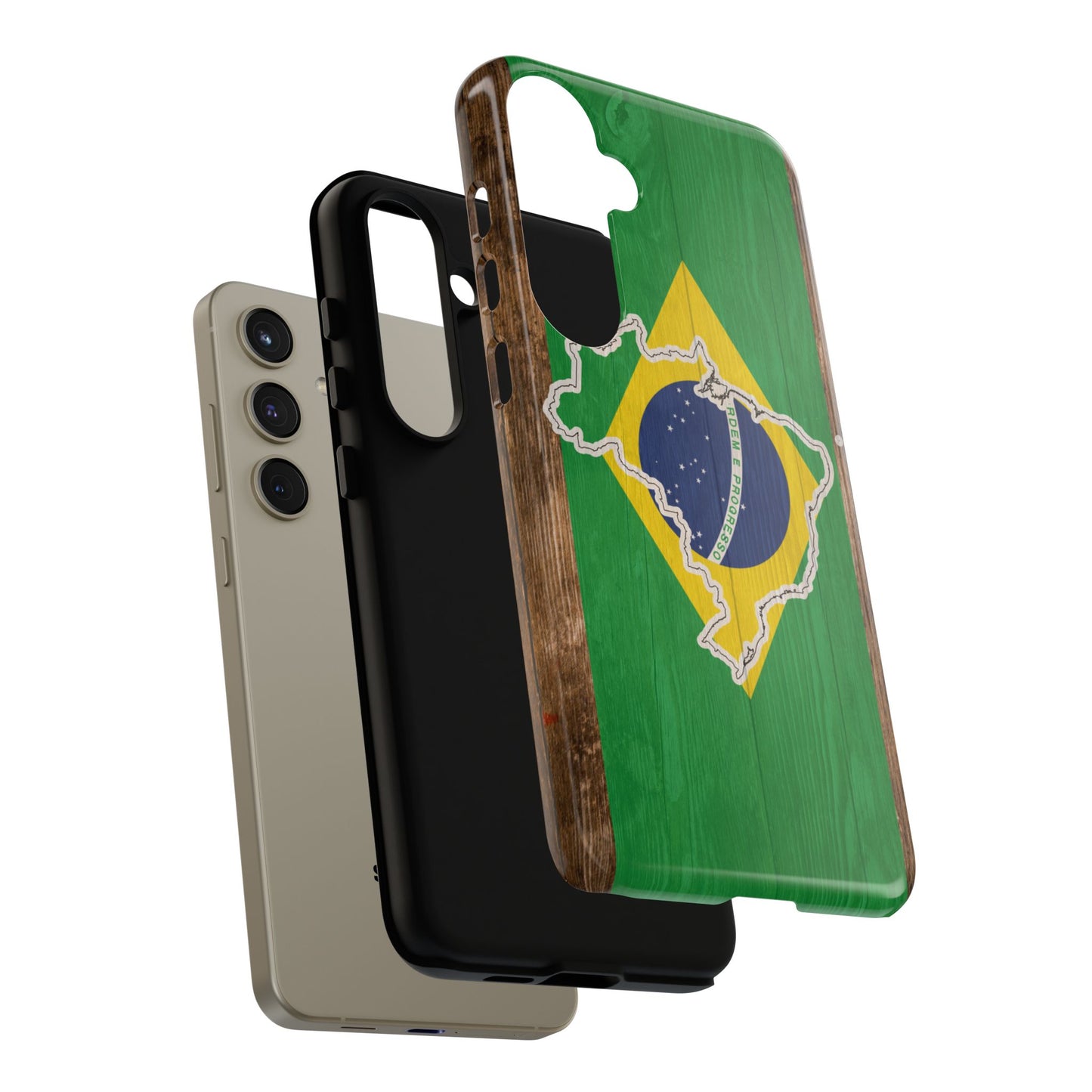 Brazil Flag Phone Map Case Protective Tough Cover Flag of Brazil Samsung Brazilian Pride Hard Plastic Back Brazil Flag Cover