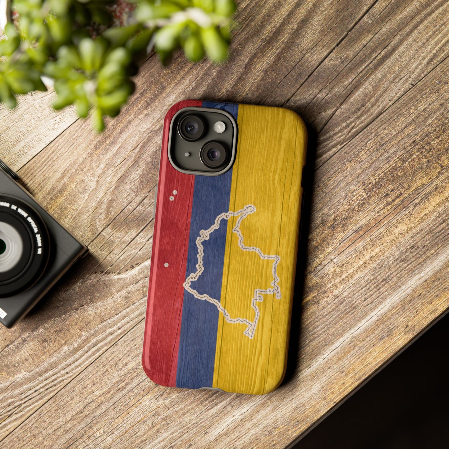 Colombian Flag Map Style iPhone Case Protective Tough Cover Flag of Colombia Samsung Colombian Pride Huawei Hard Plastic Back Colombia Phone