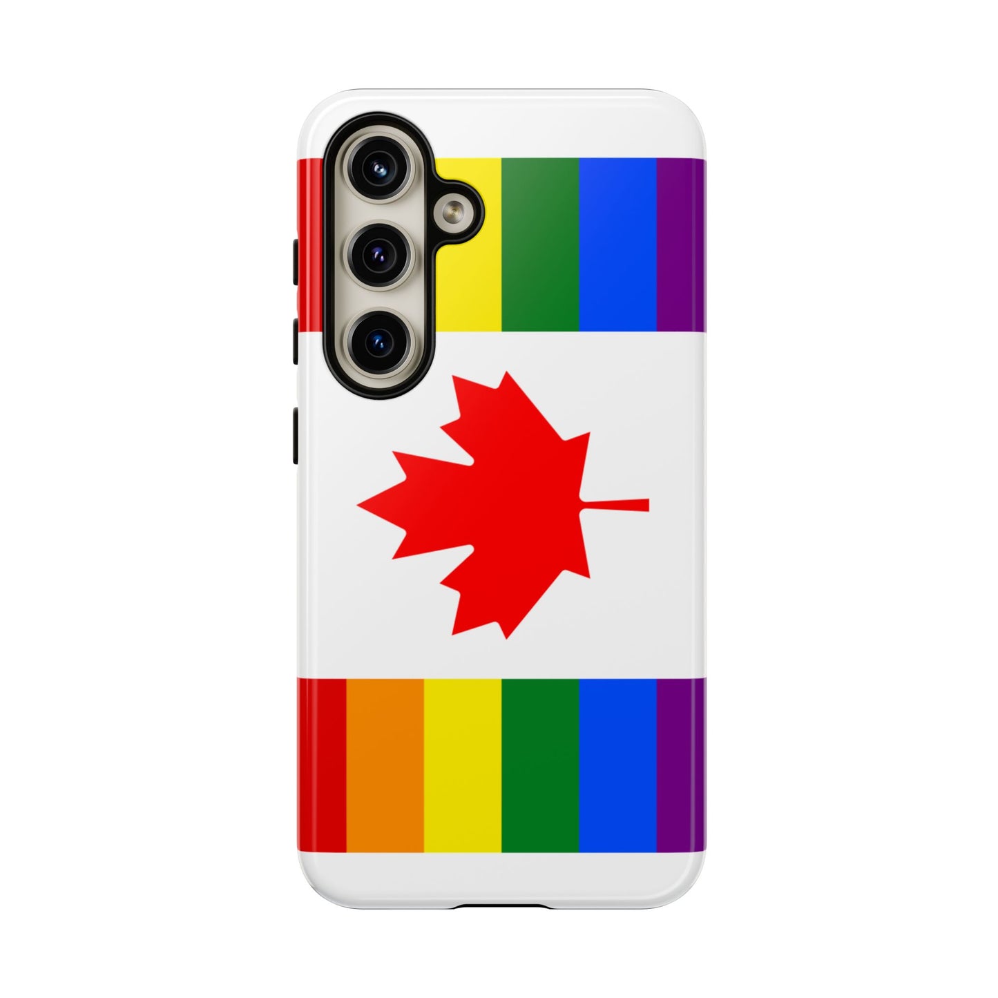Pride Flag Phone Case -Tough Cases for LGBTQ+ Supporters Canada Theme Rainbow Design Colorful Accessories Birthday Gift