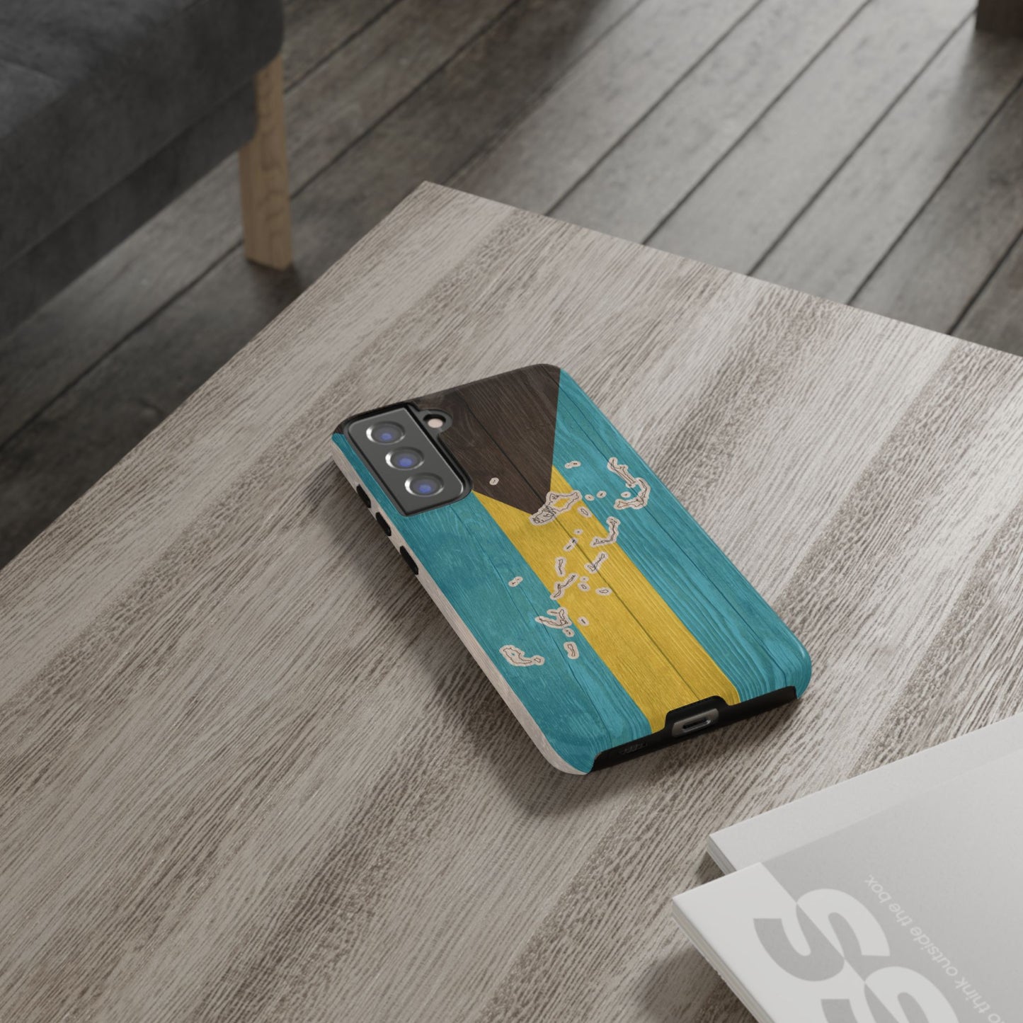 Bahamas Flag Phone Map Case Protective Tough Cover Flag of Bahamas Samsung Bahamian Pride Hard Plastic Back Bahamas Flag Cover