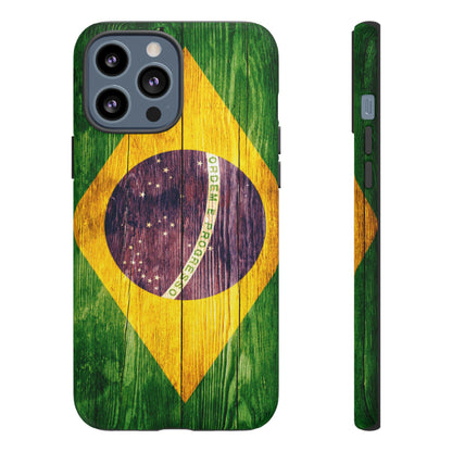 Brazil Phone Case Protective Tough Cover Flag of Brazil Samsung Brazilian Pride Hard Plastic Back Brazil Flag Cover IPhone Souvenir Gift Protective Case