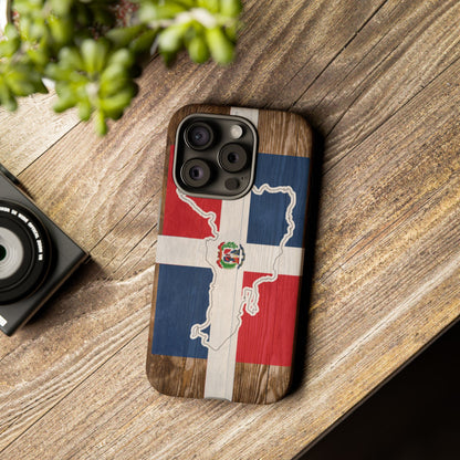 Dominican Republic Flag Phone Map Case Protective Tough Cover Flag of Dominican Pride Hard Plastic Back DR Flag Cover Dominicana