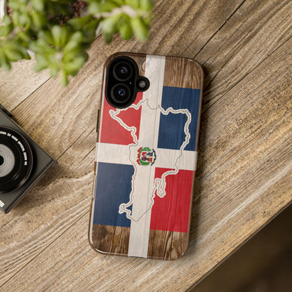 Dominican Republic Flag Phone Map Case Protective Tough Cover Flag of Dominican Pride Hard Plastic Back DR Flag Cover Dominicana