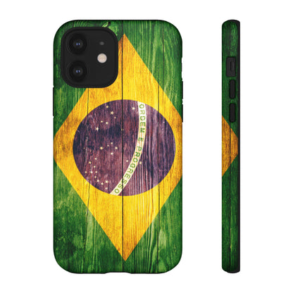 Brazil Phone Case Protective Tough Cover Flag of Brazil Samsung Brazilian Pride Hard Plastic Back Brazil Flag Cover IPhone Souvenir Gift Protective Case