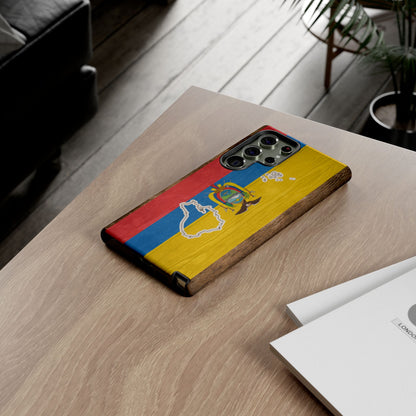 Ecuador Flag Phone Map Case Protective Tough Cover Flag of Ecuador Samsung Ecuadorian Pride Hard Plastic Back Ecuadorian Flag Cover