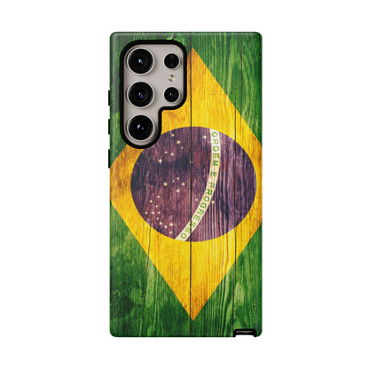 Brazil Phone Case Protective Tough Cover Flag of Brazil Samsung Brazilian Pride Hard Plastic Back Brazil Flag Cover IPhone Souvenir Gift Protective Case