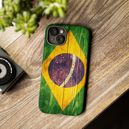 Brazil Phone Case Protective Tough Cover Flag of Brazil Samsung Brazilian Pride Hard Plastic Back Brazil Flag Cover IPhone Souvenir Gift Protective Case