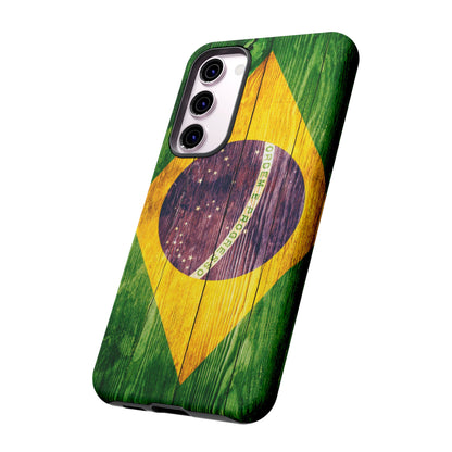 Brazil Phone Case Protective Tough Cover Flag of Brazil Samsung Brazilian Pride Hard Plastic Back Brazil Flag Cover IPhone Souvenir Gift Protective Case