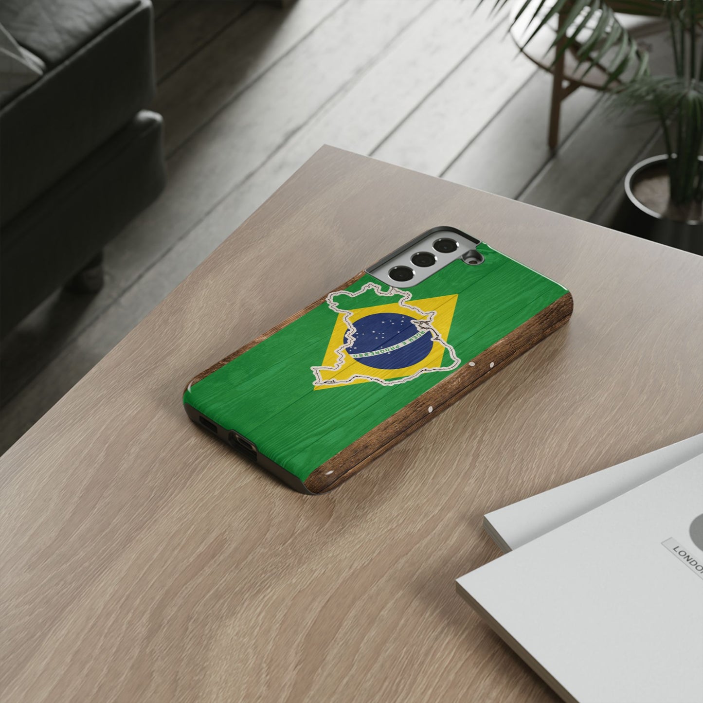 Brazil Flag Phone Map Case Protective Tough Cover Flag of Brazil Samsung Brazilian Pride Hard Plastic Back Brazil Flag Cover