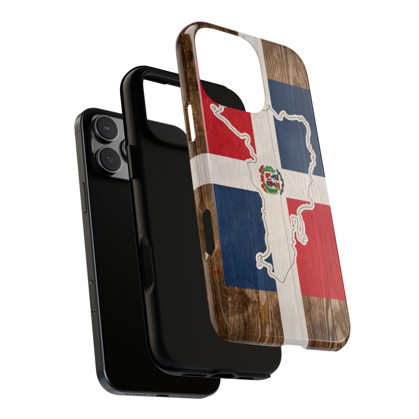 Dominican Republic Flag Phone Map Case Protective Tough Cover Flag of Dominican Pride Hard Plastic Back DR Flag Cover Dominicana