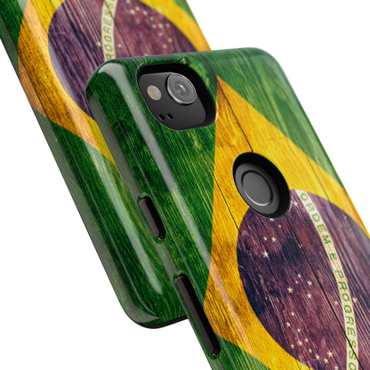 Brazil Phone Case Protective Tough Cover Flag of Brazil Samsung Brazilian Pride Hard Plastic Back Brazil Flag Cover IPhone Souvenir Gift Protective Case