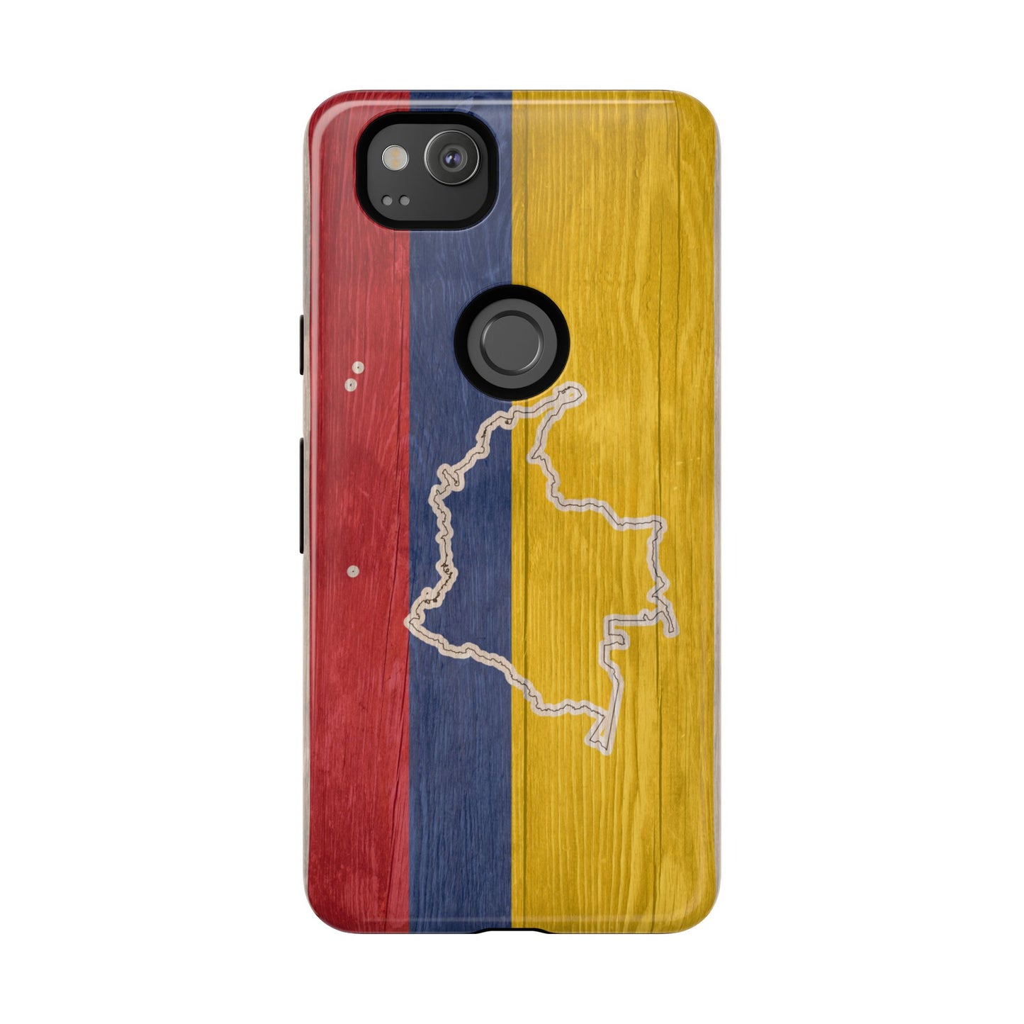Colombian Flag Map Style iPhone Case Protective Tough Cover Flag of Colombia Samsung Colombian Pride Huawei Hard Plastic Back Colombia Phone