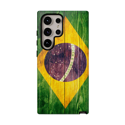 Brazil Phone Case Protective Tough Cover Flag of Brazil Samsung Brazilian Pride Hard Plastic Back Brazil Flag Cover IPhone Souvenir Gift Protective Case