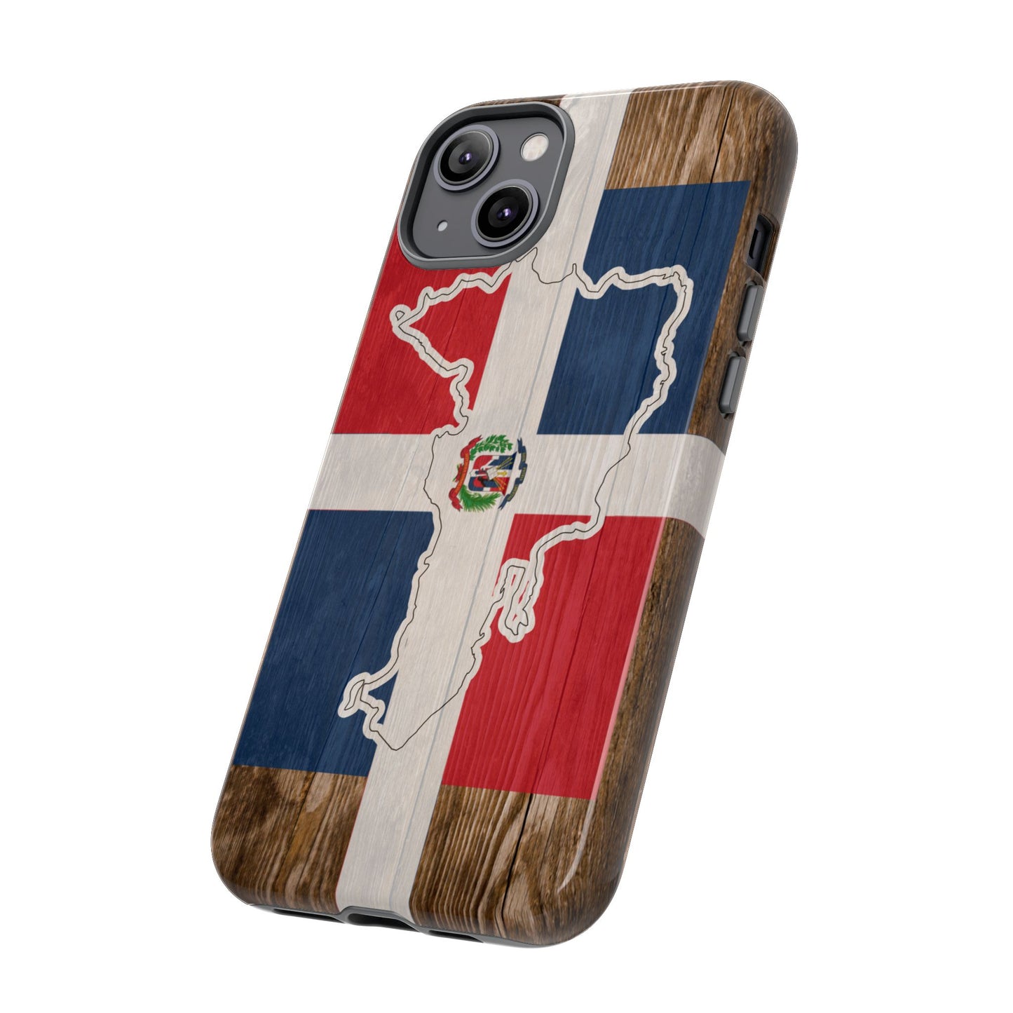Dominican Republic Flag Phone Map Case Protective Tough Cover Flag of Dominican Pride Hard Plastic Back DR Flag Cover Dominicana