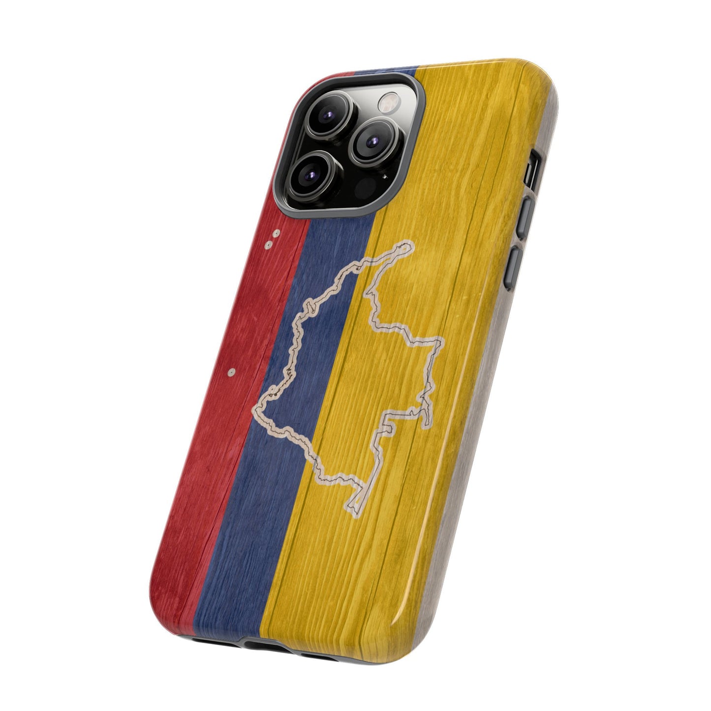 Colombian Flag Map Style iPhone Case Protective Tough Cover Flag of Colombia Samsung Colombian Pride Huawei Hard Plastic Back Colombia Phone