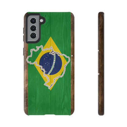 Brazil Flag Phone Map Case Protective Tough Cover Flag of Brazil Samsung Brazilian Pride Hard Plastic Back Brazil Flag Cover