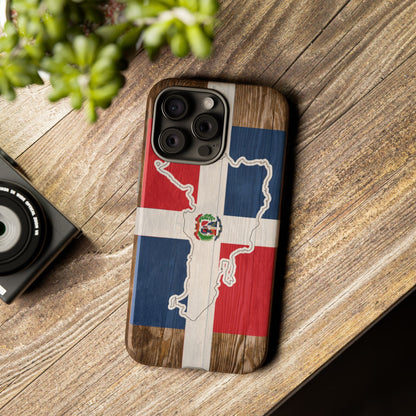 Dominican Republic Flag Phone Map Case Protective Tough Cover Flag of Dominican Pride Hard Plastic Back DR Flag Cover Dominicana