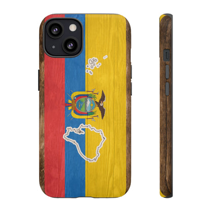 Ecuador Flag Phone Map Case Protective Tough Cover Flag of Ecuador Samsung Ecuadorian Pride Hard Plastic Back Ecuadorian Flag Cover