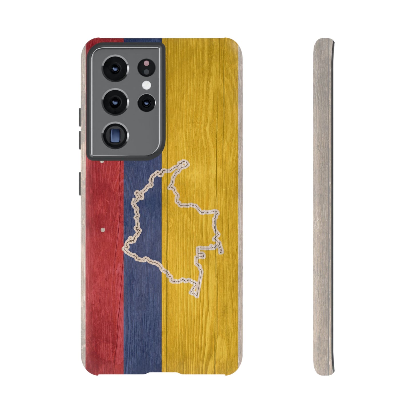Colombian Flag Map Style iPhone Case Protective Tough Cover Flag of Colombia Samsung Colombian Pride Huawei Hard Plastic Back Colombia Phone