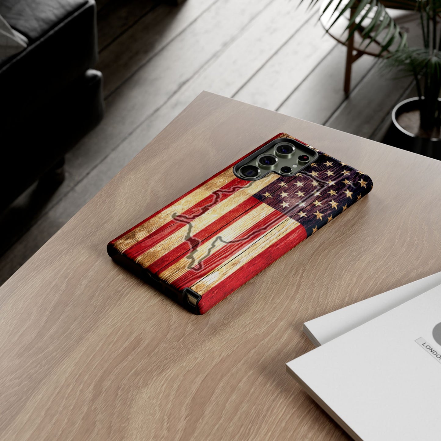 USA flag & map tough phone case for iPhone Samsung Google Patriotic impact-resistant cover with UV protection and shock absorption USA Flag