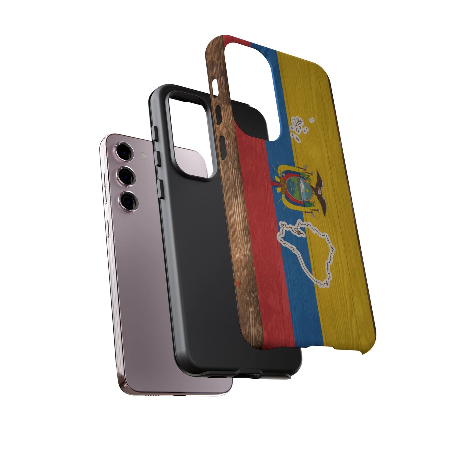 Ecuador Flag Phone Map Case Protective Tough Cover Flag of Ecuador Samsung Ecuadorian Pride Hard Plastic Back Ecuadorian Flag Cover
