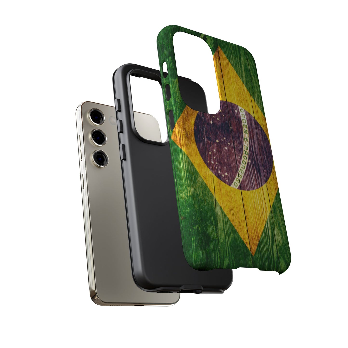 Brazil Phone Case Protective Tough Cover Flag of Brazil Samsung Brazilian Pride Hard Plastic Back Brazil Flag Cover IPhone Souvenir Gift Protective Case