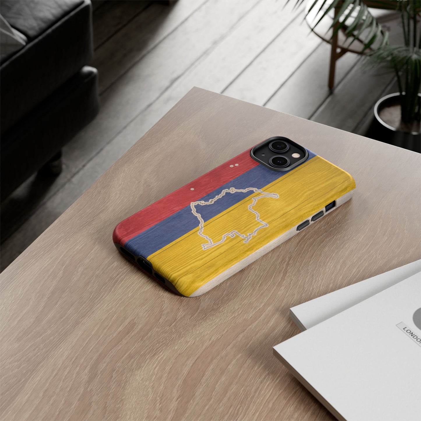 Colombian Flag Map Style iPhone Case Protective Tough Cover Flag of Colombia Samsung Colombian Pride Huawei Hard Plastic Back Colombia Phone