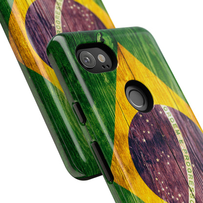 Brazil Phone Case Protective Tough Cover Flag of Brazil Samsung Brazilian Pride Hard Plastic Back Brazil Flag Cover IPhone Souvenir Gift Protective Case