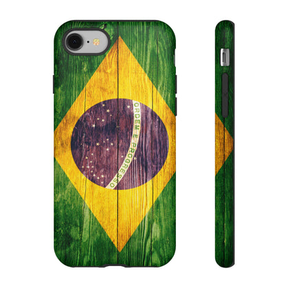 Brazil Phone Case Protective Tough Cover Flag of Brazil Samsung Brazilian Pride Hard Plastic Back Brazil Flag Cover IPhone Souvenir Gift Protective Case