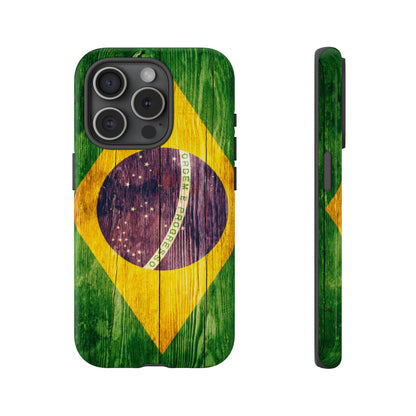 Brazil Phone Case Protective Tough Cover Flag of Brazil Samsung Brazilian Pride Hard Plastic Back Brazil Flag Cover IPhone Souvenir Gift Protective Case