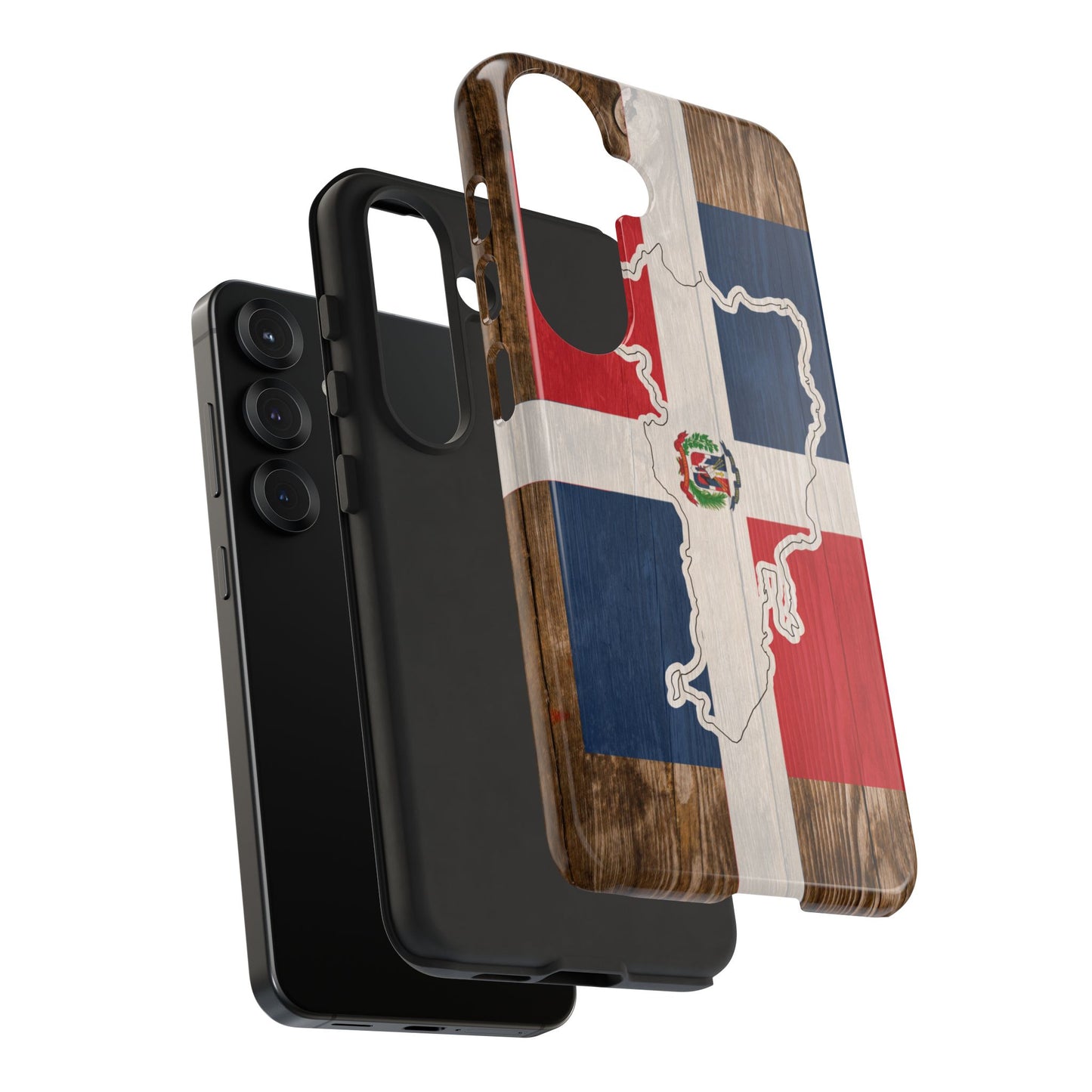 Dominican Republic Flag Phone Map Case Protective Tough Cover Flag of Dominican Pride Hard Plastic Back DR Flag Cover Dominicana