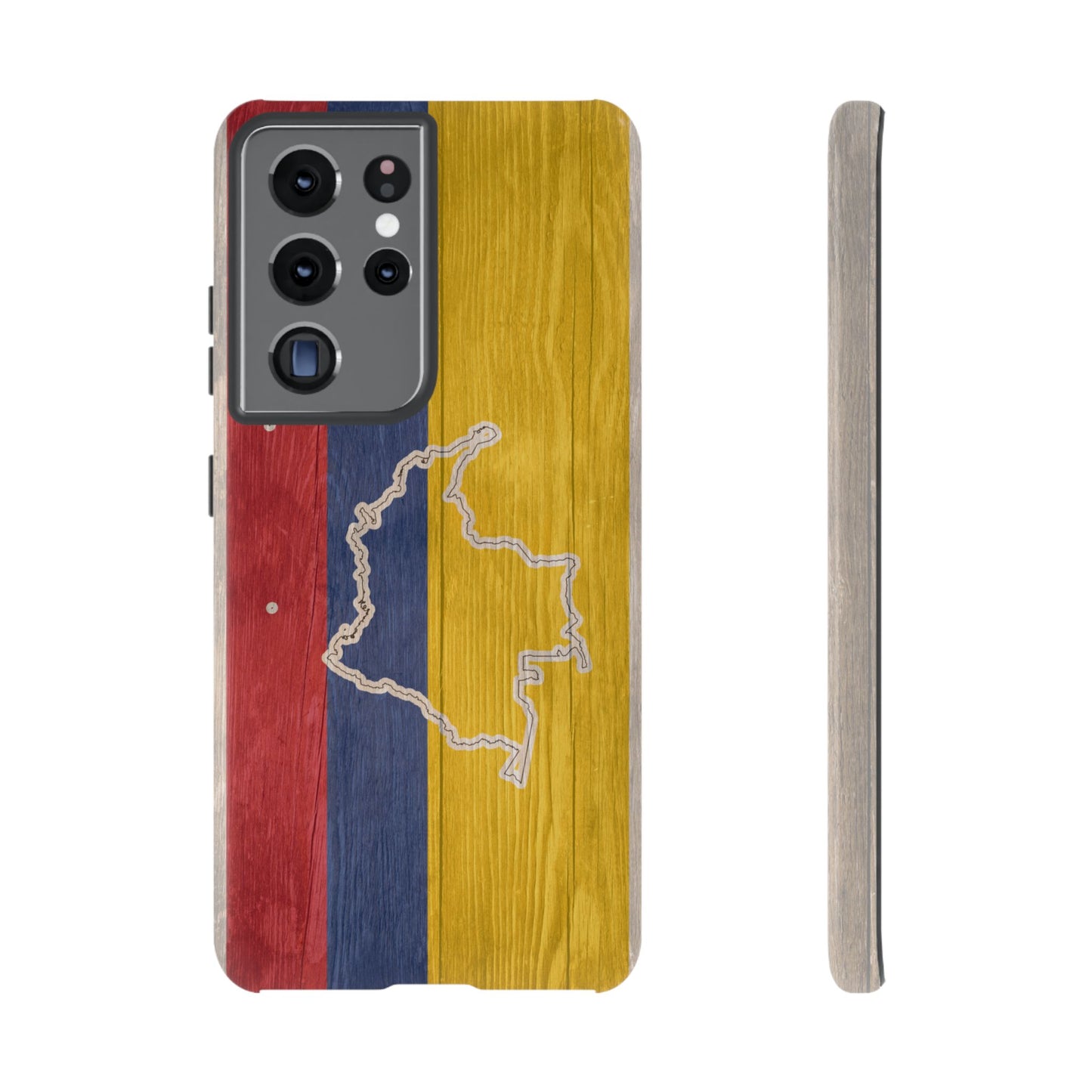 Colombian Flag Map Style iPhone Case Protective Tough Cover Flag of Colombia Samsung Colombian Pride Huawei Hard Plastic Back Colombia Phone