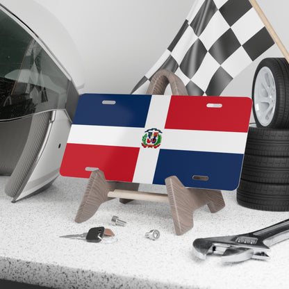 Dominican Flag Vanity Plate Custom Car DR Gift Personalized Dominican Republic License Plate Accessory Car Enthusiasts Dominican Pride