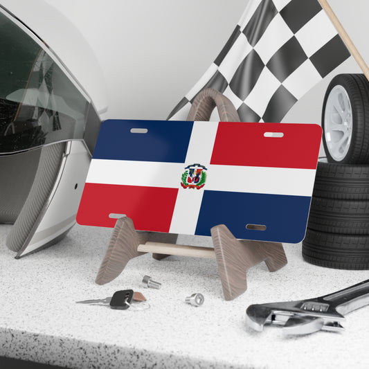 Dominican Flag Vanity Plate Custom Car DR Gift Personalized Dominican Republic License Plate Accessory Car Enthusiasts Dominican Pride