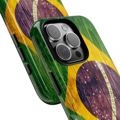 Brazil Phone Case Protective Tough Cover Flag of Brazil Samsung Brazilian Pride Hard Plastic Back Brazil Flag Cover IPhone Souvenir Gift Protective Case