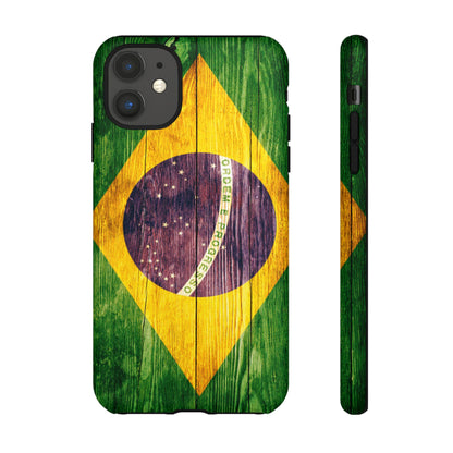 Brazil Phone Case Protective Tough Cover Flag of Brazil Samsung Brazilian Pride Hard Plastic Back Brazil Flag Cover IPhone Souvenir Gift Protective Case