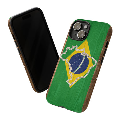 Brazil Flag Phone Map Case Protective Tough Cover Flag of Brazil Samsung Brazilian Pride Hard Plastic Back Brazil Flag Cover