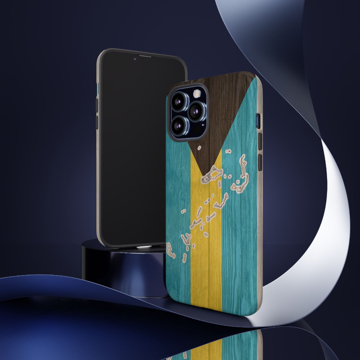 Bahamas Flag Phone Map Case Protective Tough Cover Flag of Bahamas Samsung Bahamian Pride Hard Plastic Back Bahamas Flag Cover