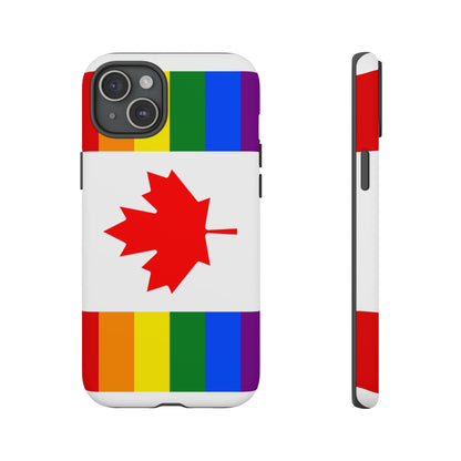 Pride Flag Phone Case -Tough Cases for LGBTQ+ Supporters Canada Theme Rainbow Design Colorful Accessories Birthday Gift