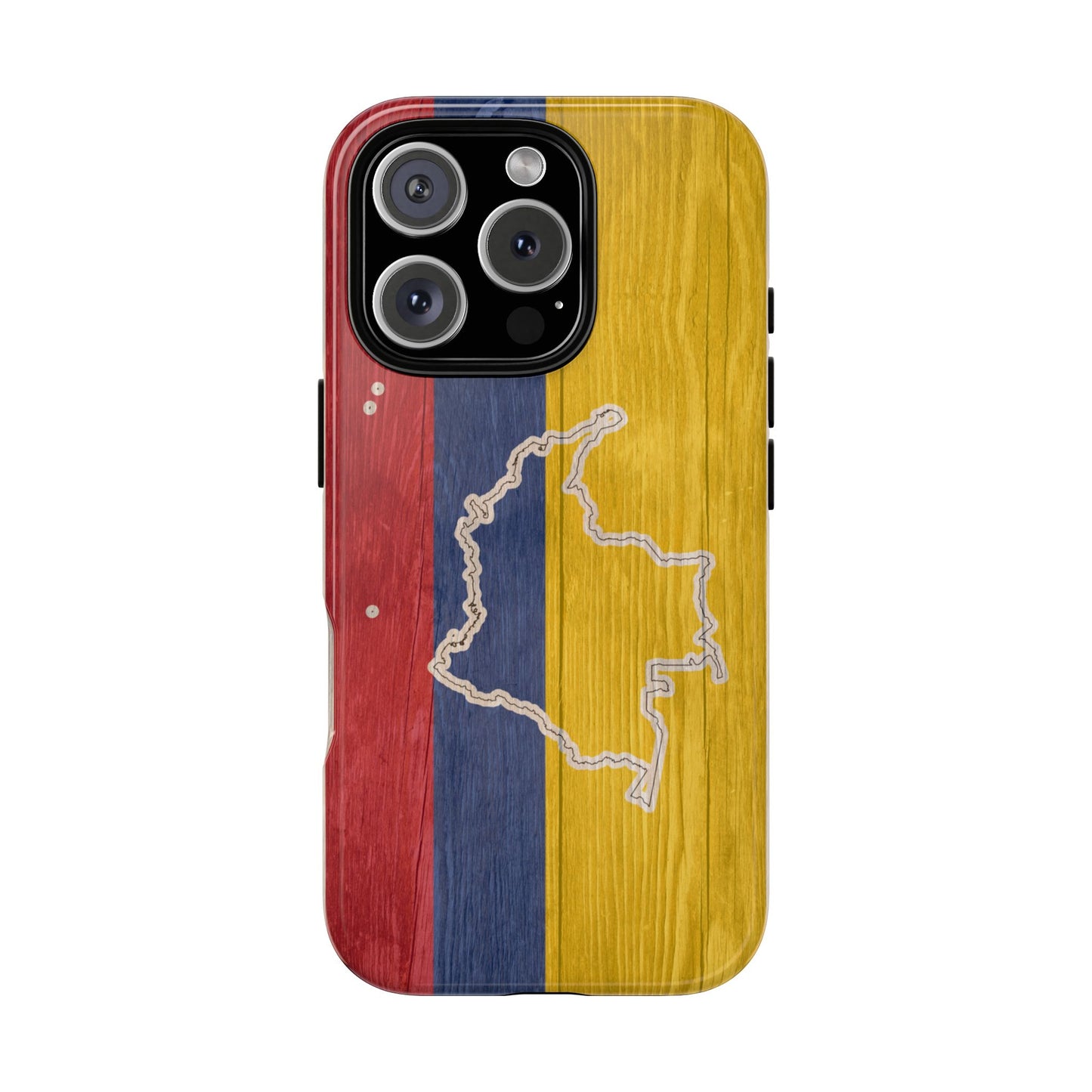 Colombian Flag Map Style iPhone Case Protective Tough Cover Flag of Colombia Samsung Colombian Pride Huawei Hard Plastic Back Colombia Phone