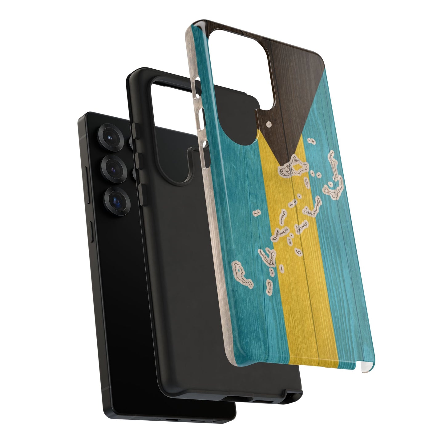 Bahamas Flag Phone Map Case Protective Tough Cover Flag of Bahamas Samsung Bahamian Pride Hard Plastic Back Bahamas Flag Cover