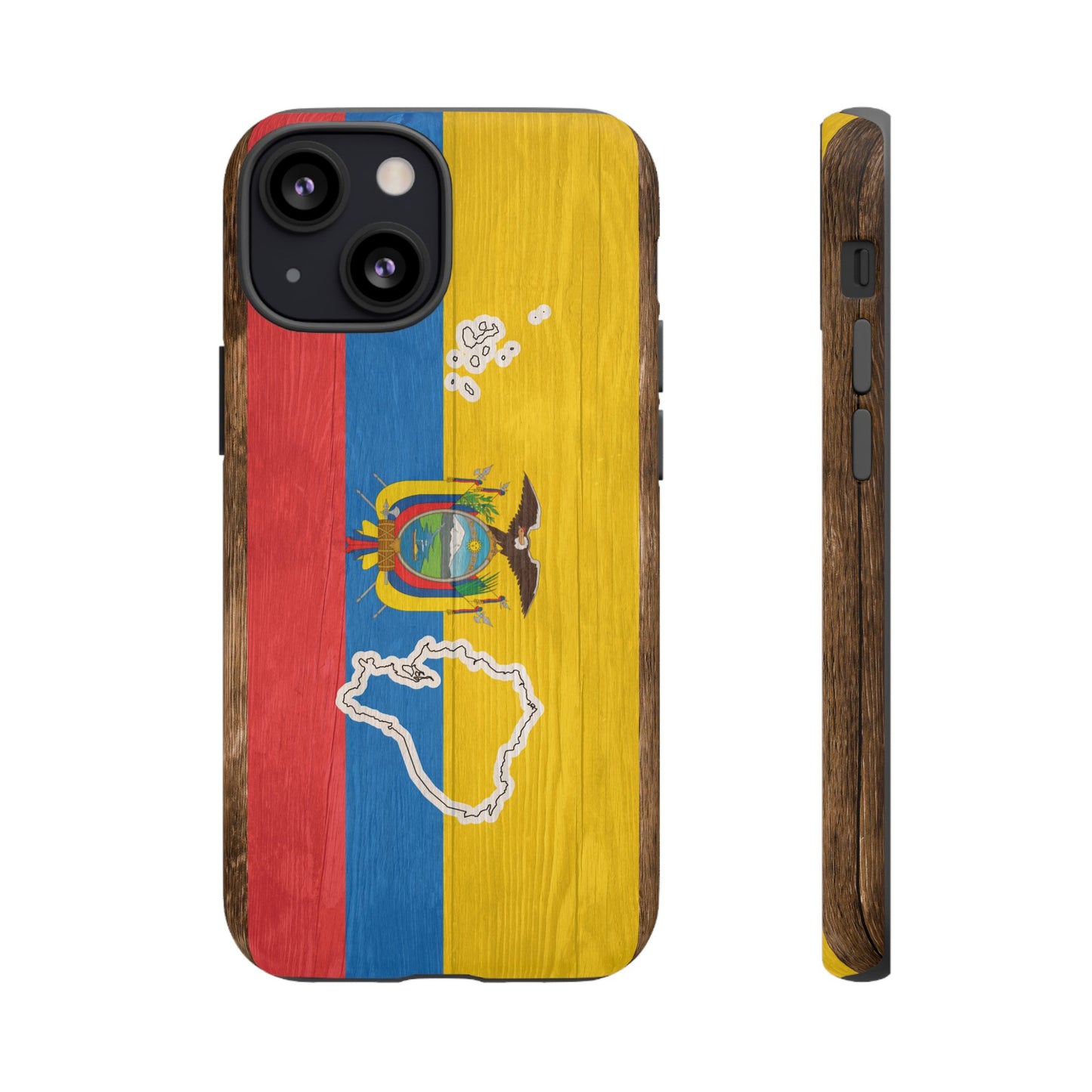 Ecuador Flag Phone Map Case Protective Tough Cover Flag of Ecuador Samsung Ecuadorian Pride Hard Plastic Back Ecuadorian Flag Cover
