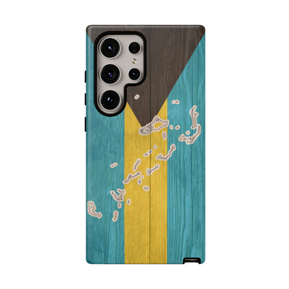 Bahamas Flag Phone Map Case Protective Tough Cover Flag of Bahamas Samsung Bahamian Pride Hard Plastic Back Bahamas Flag Cover